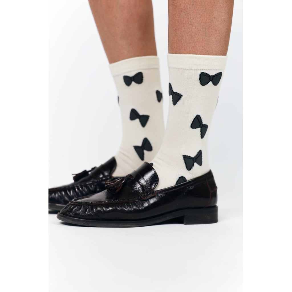 Bow Socks Creme