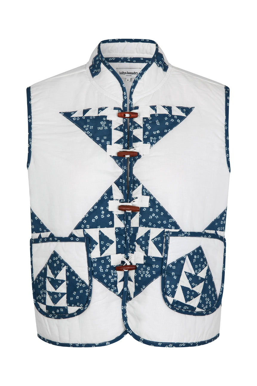 Cairo Vest White/Blue