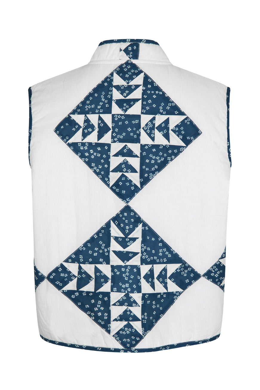 Cairo Vest White/Blue