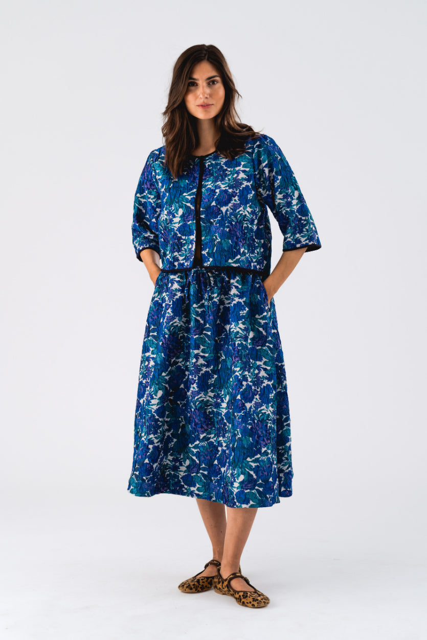 Trine Short Jacket 3/4 Blue