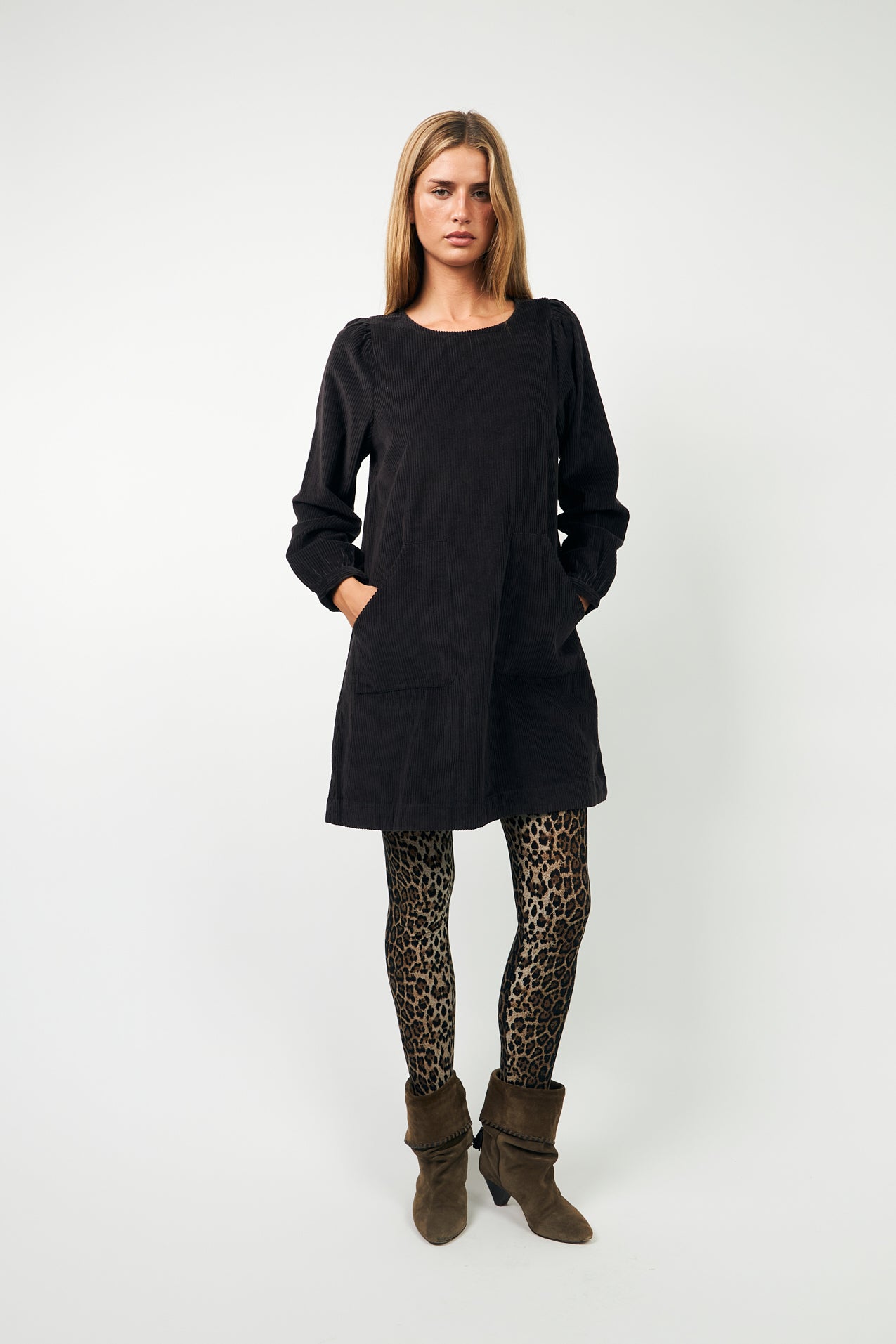 Carla Short Dress Dark Mocha