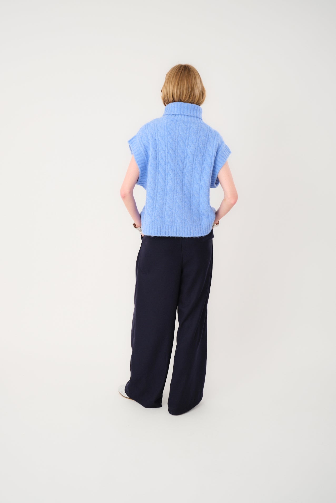 Fresno knit Vest Blue