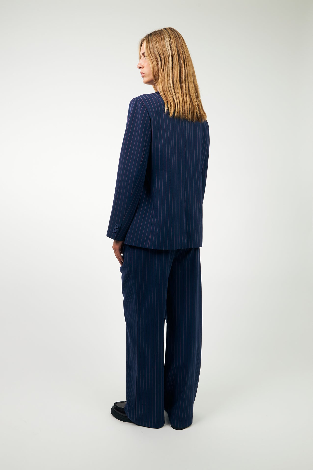 Tyler Pants Navy Pink Stripe