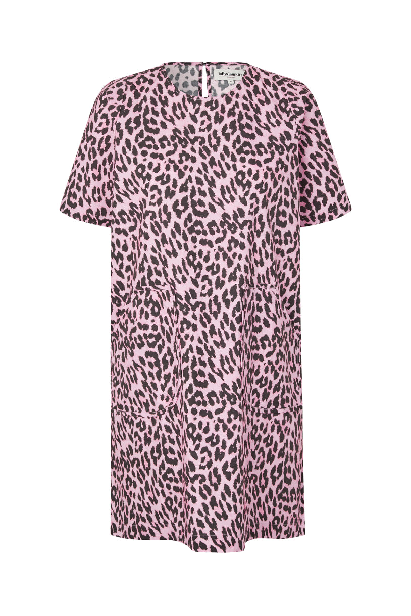 Carla Dress Pink Leopard