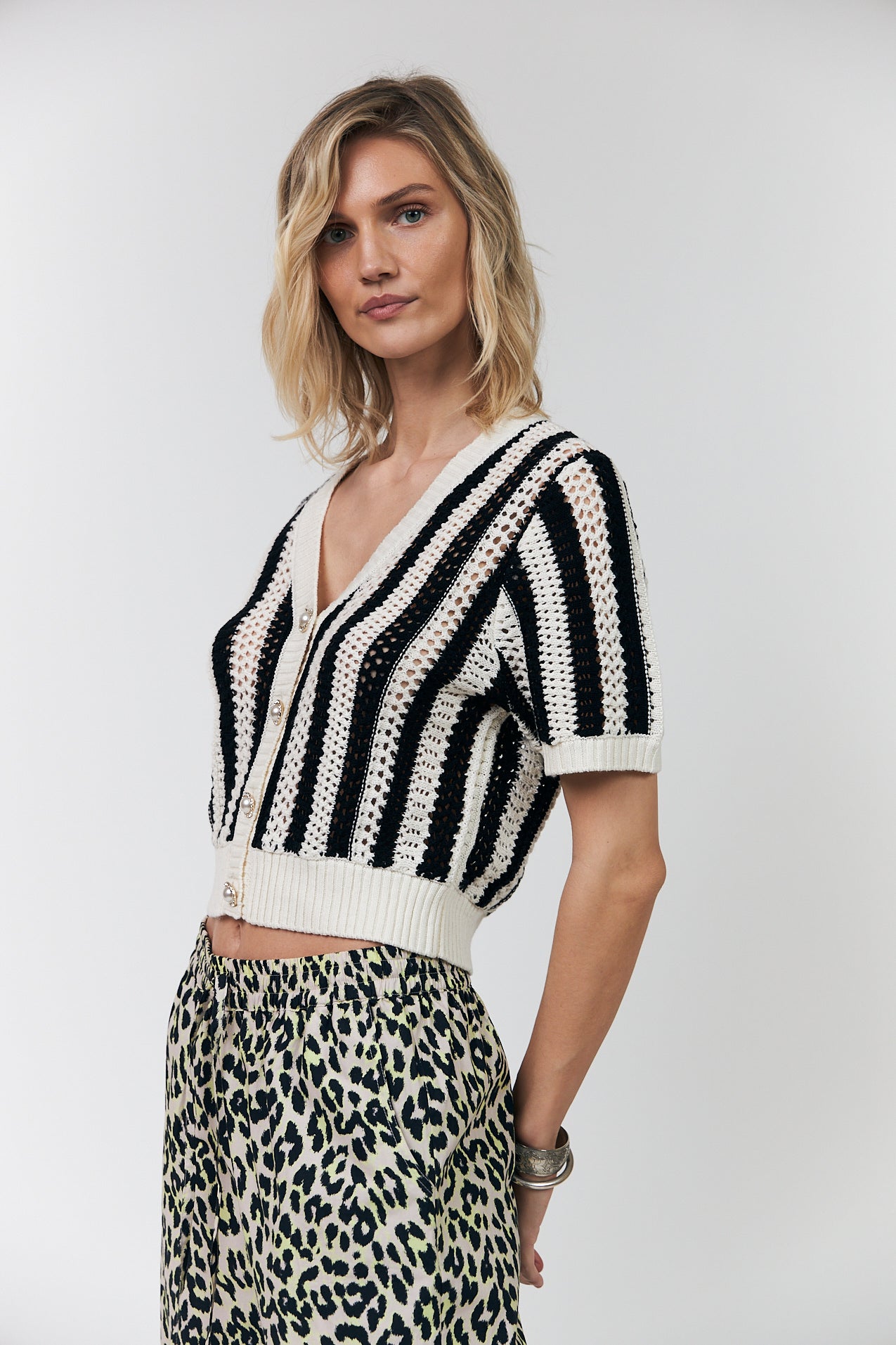Siva Knit Cardigan Black