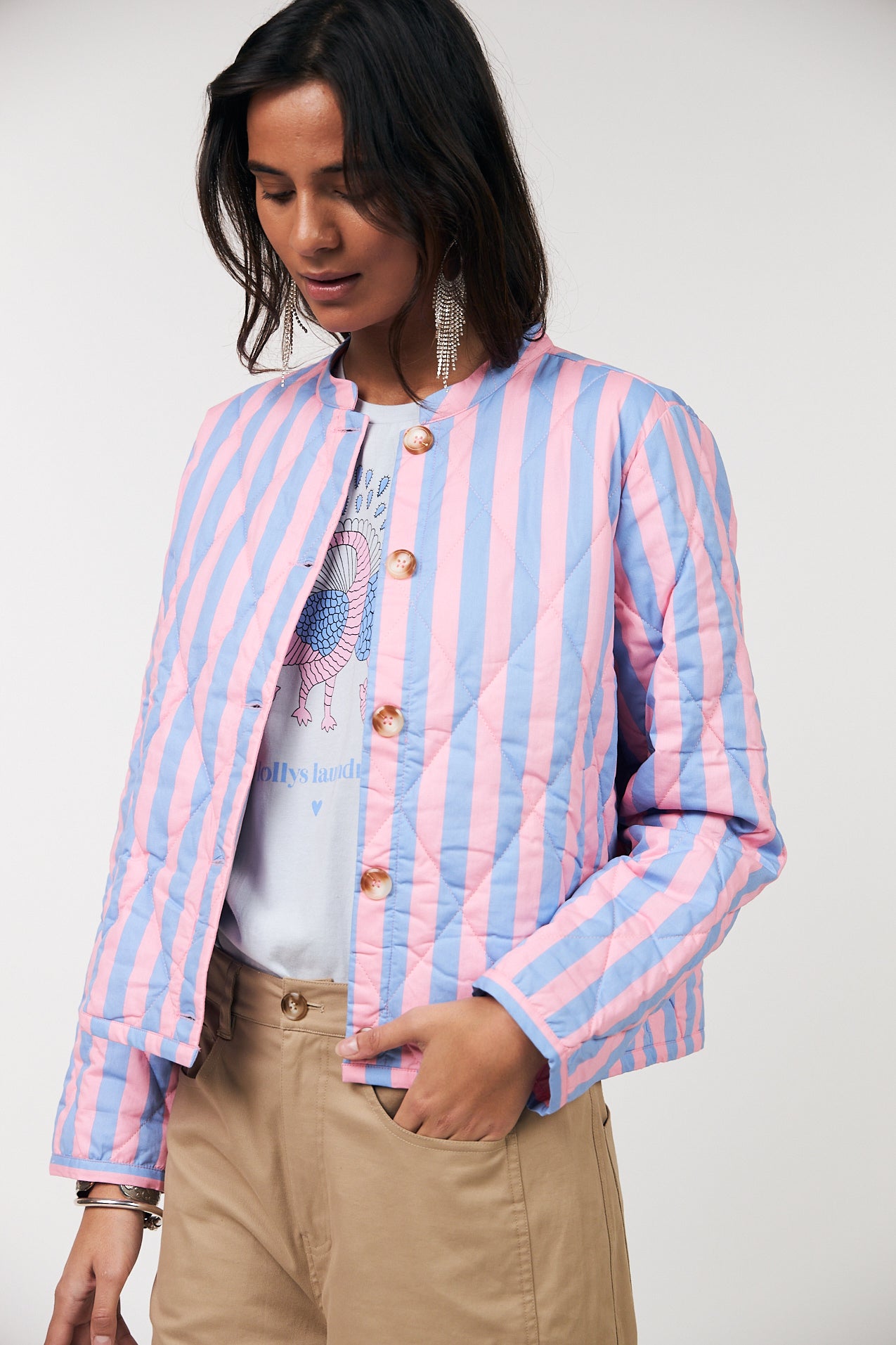 Emilia Jacket Pink Stripe
