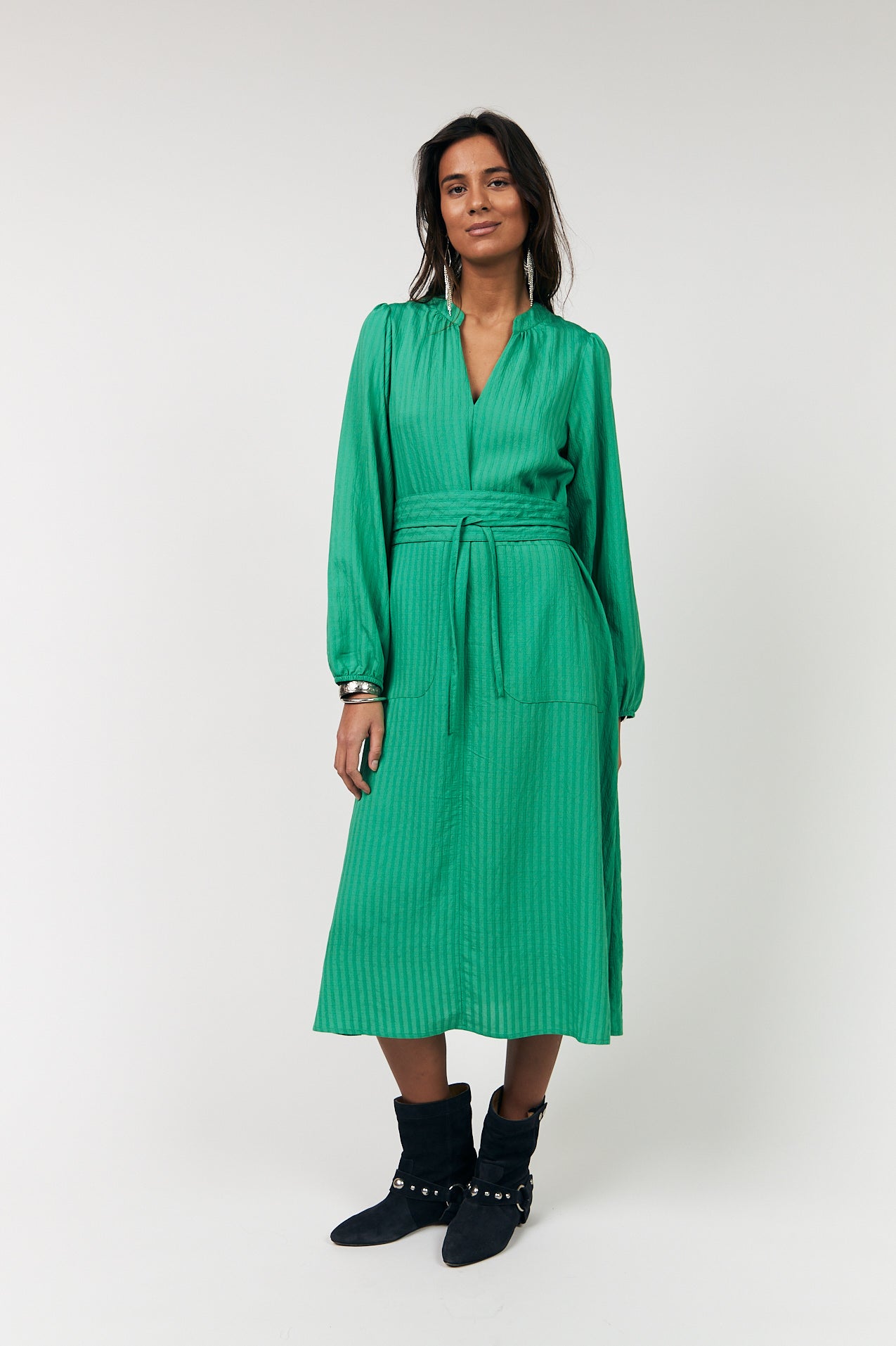 Paris Midi Dress Green