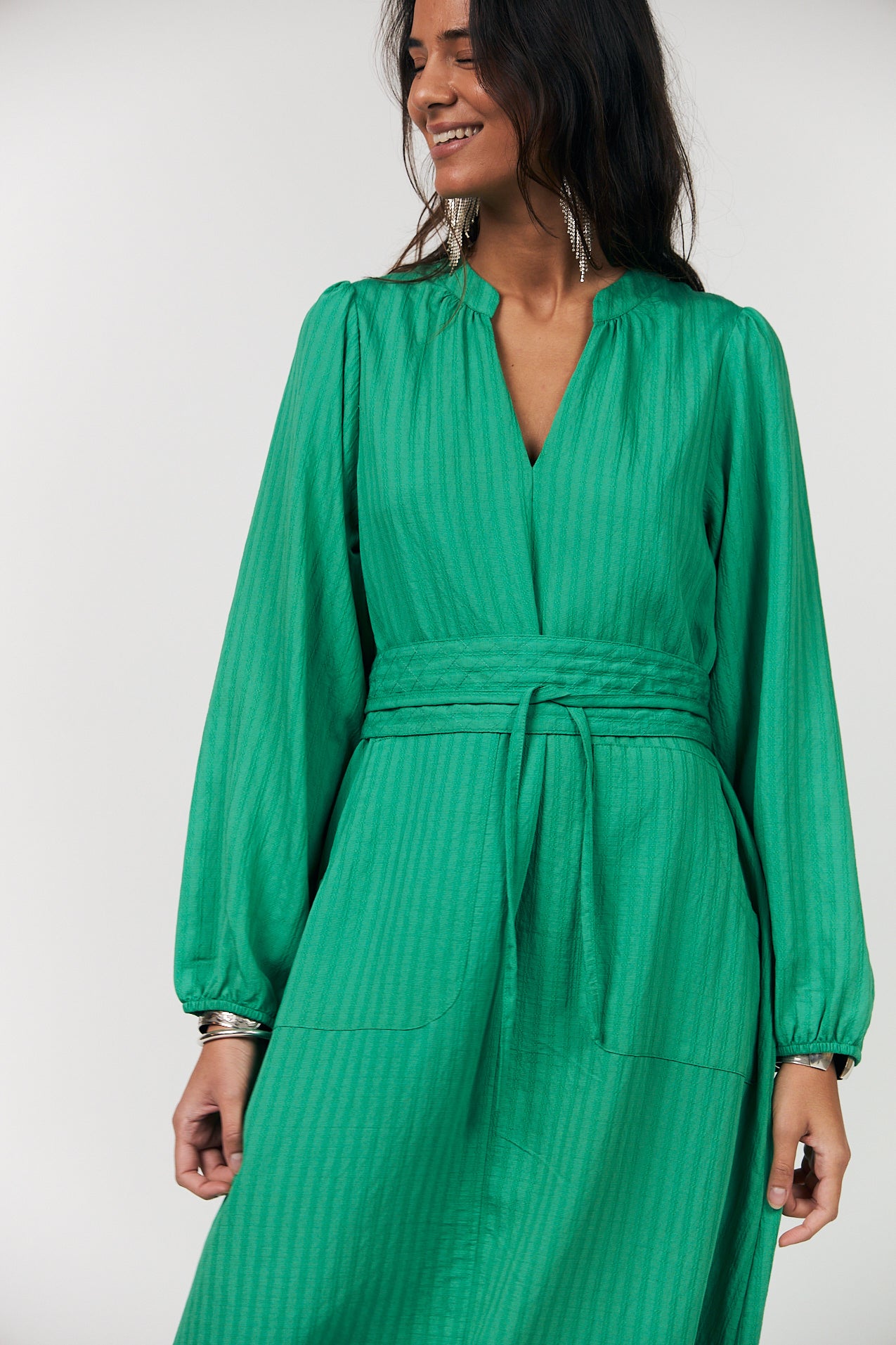 Paris Midi Dress Green