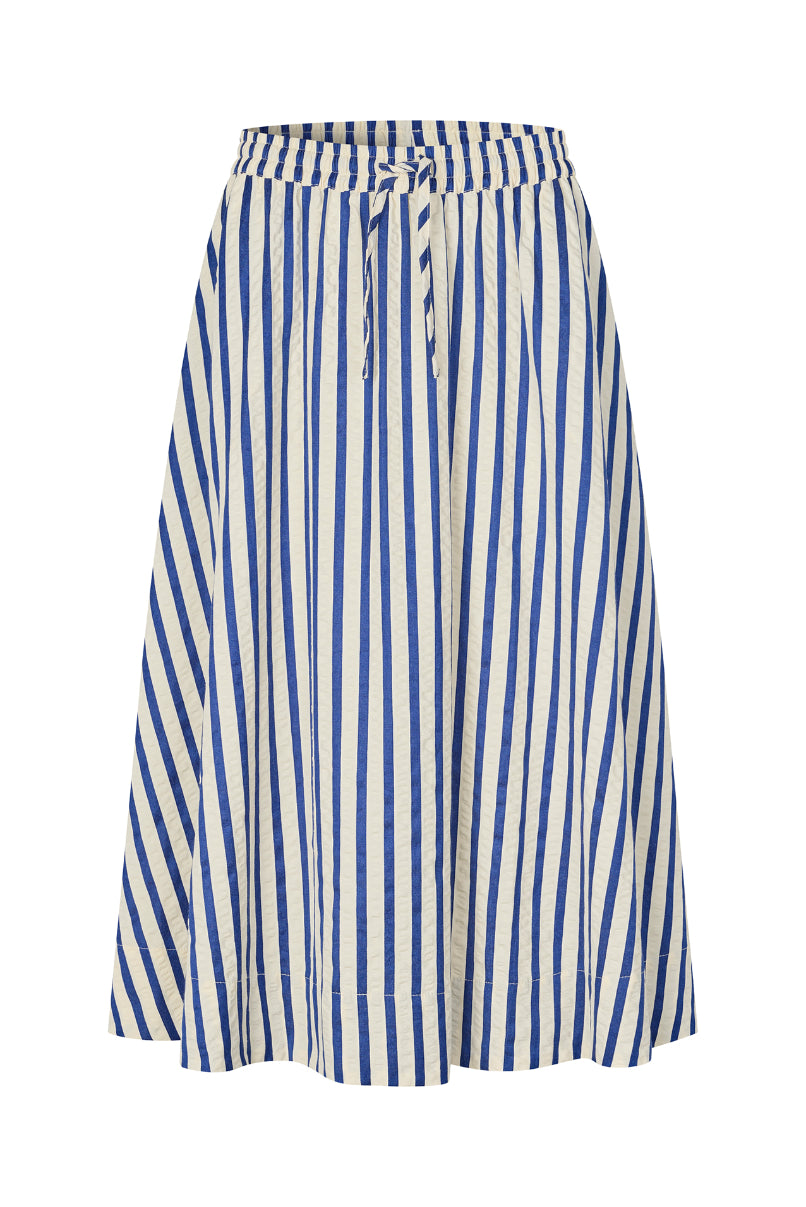 Bristol Midi Skirt Blue Stripe