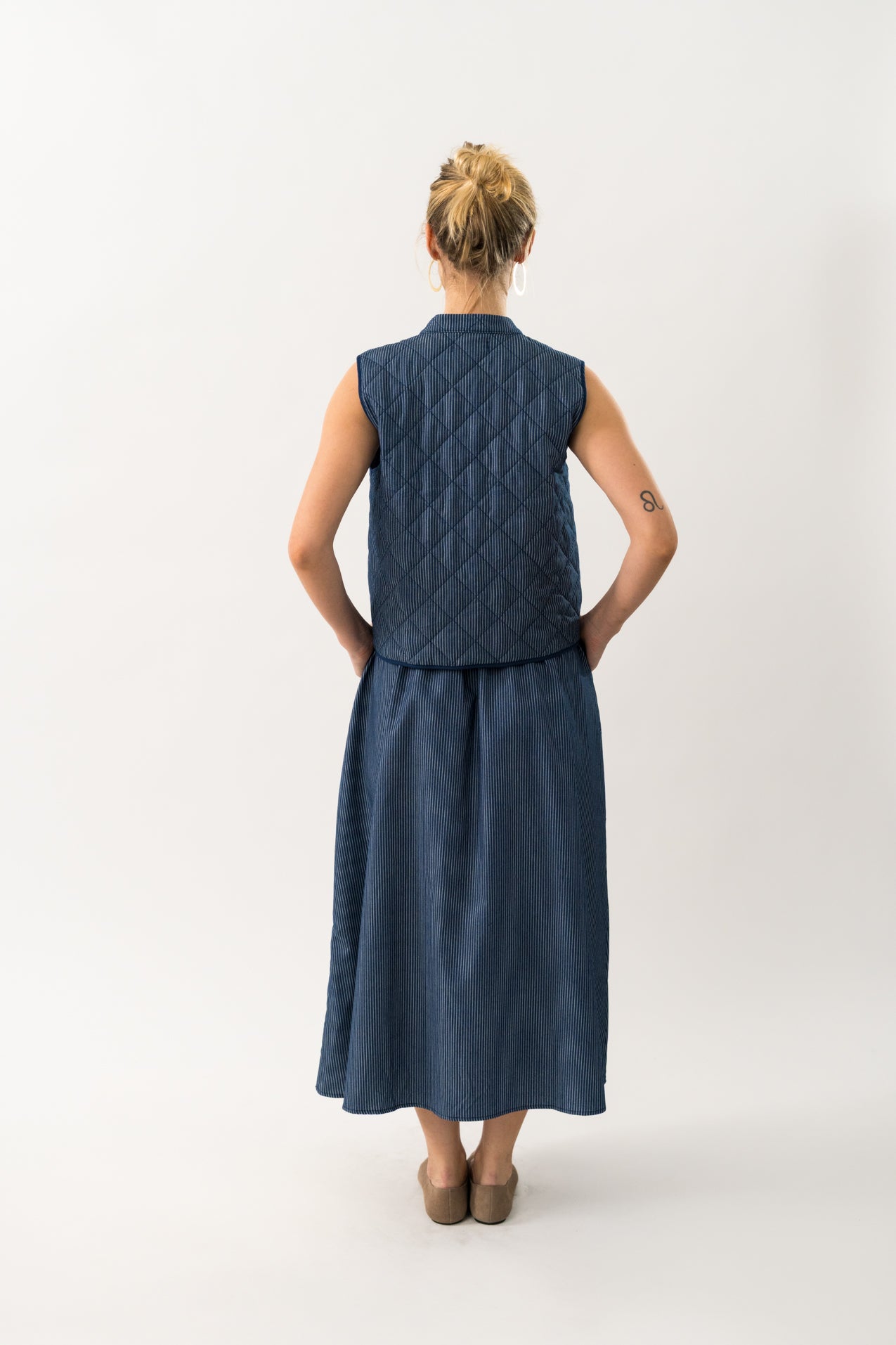Cairo Vest Blue Stripe