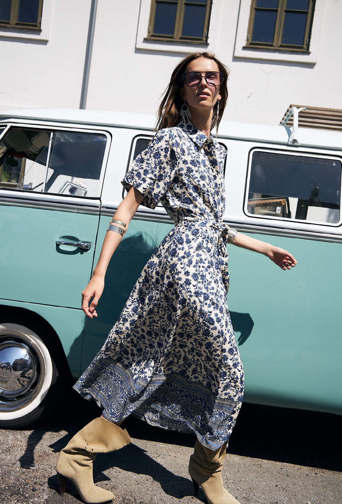 Blake Midi Dress Blue