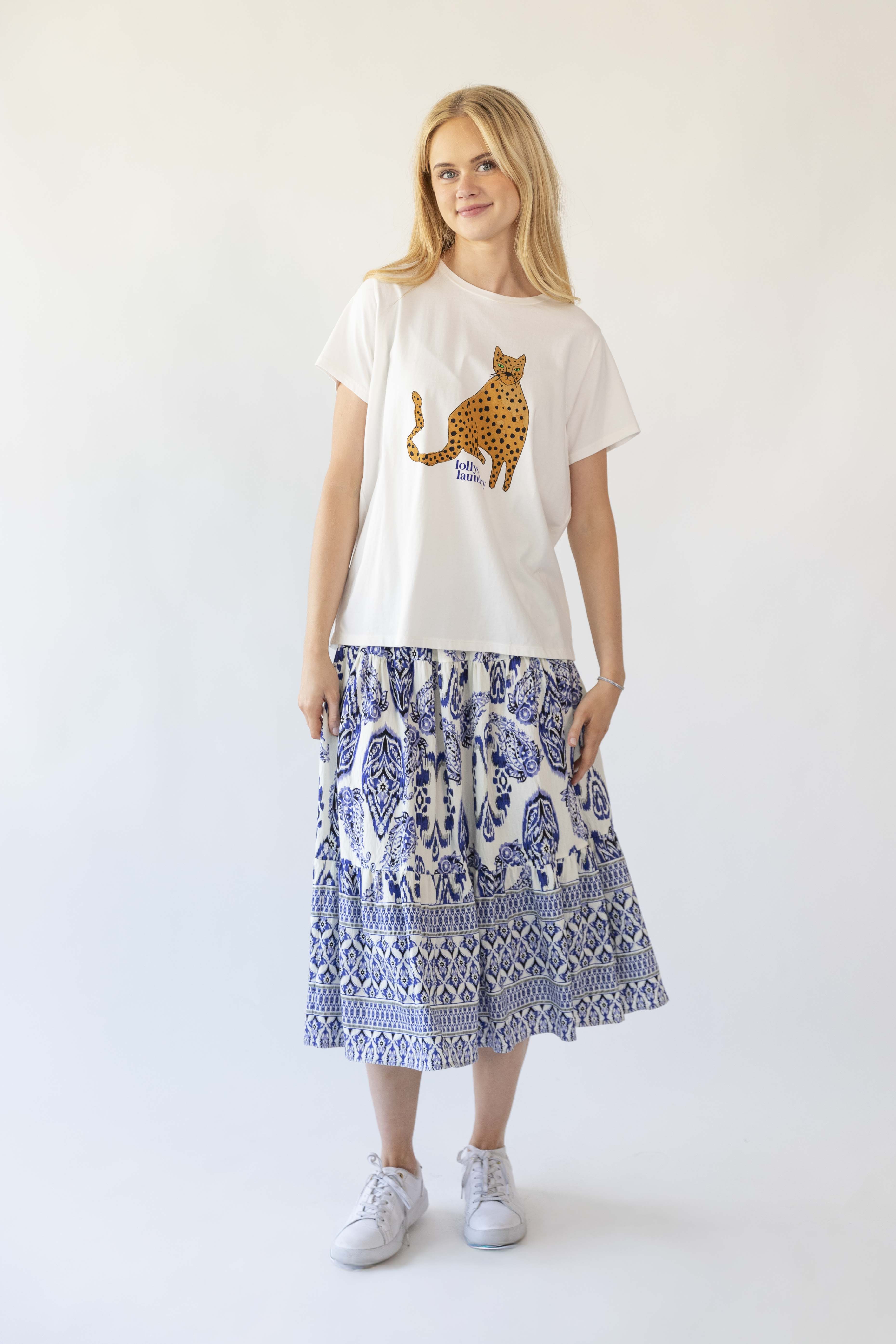 Morning Midi Skirt Blue