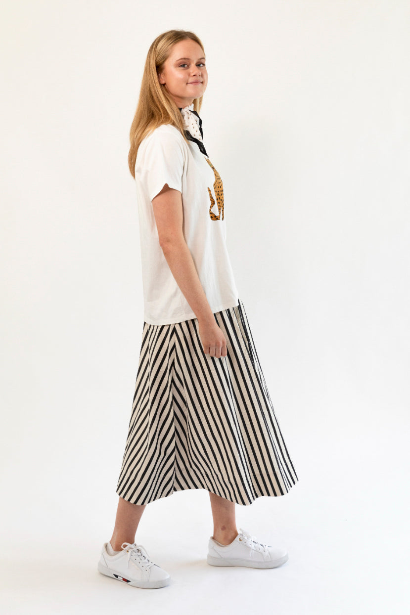 Bristol Midi Skirt Stripe