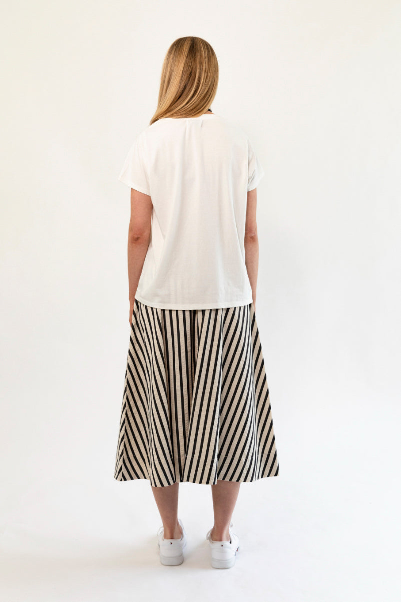 Bristol Midi Skirt Stripe