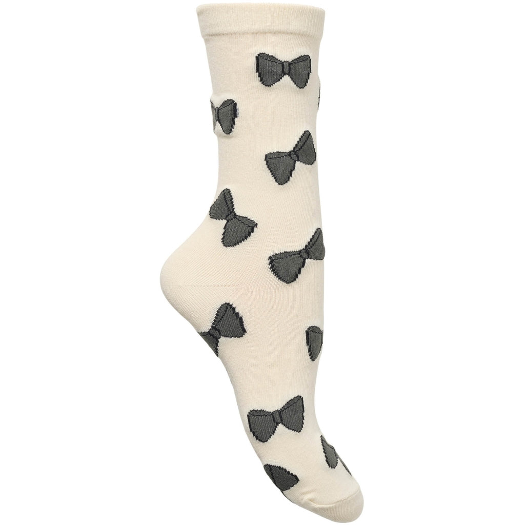 Bow Socks Creme