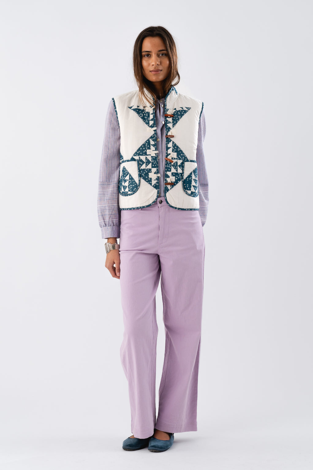 Cairo Vest White/Blue