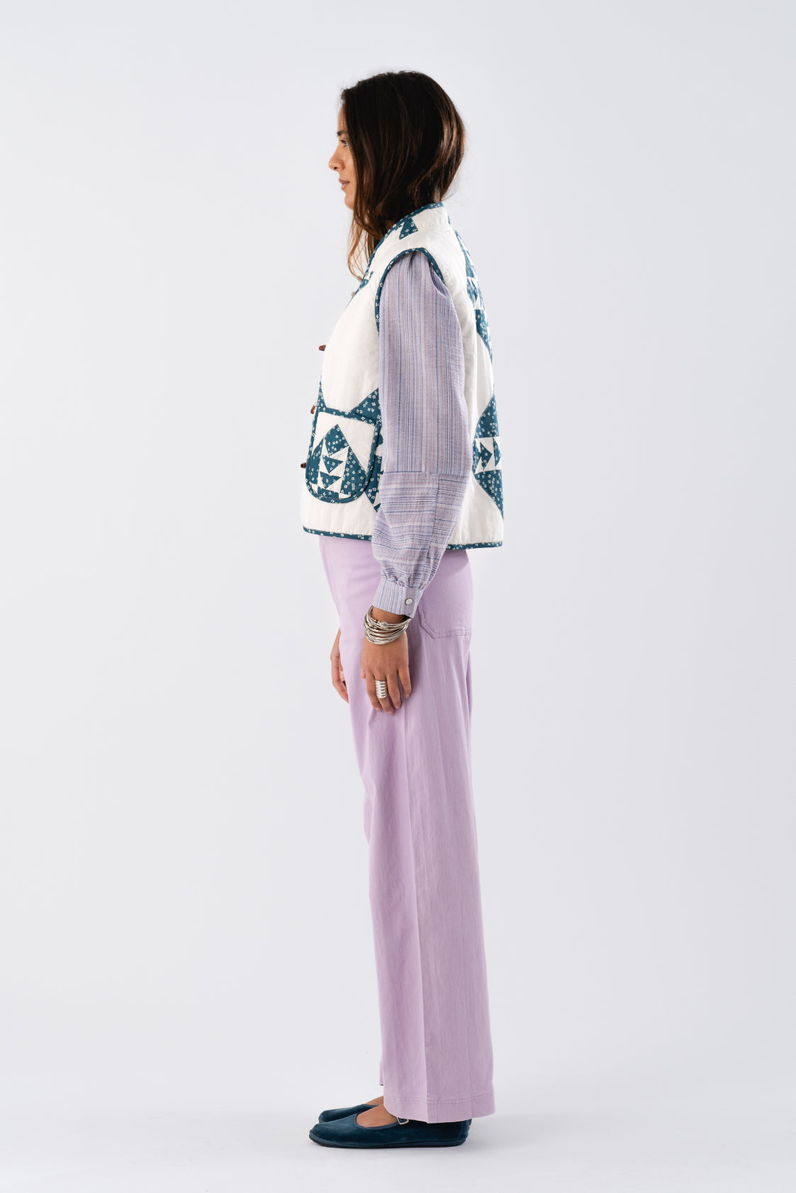 Cairo Vest White/Blue