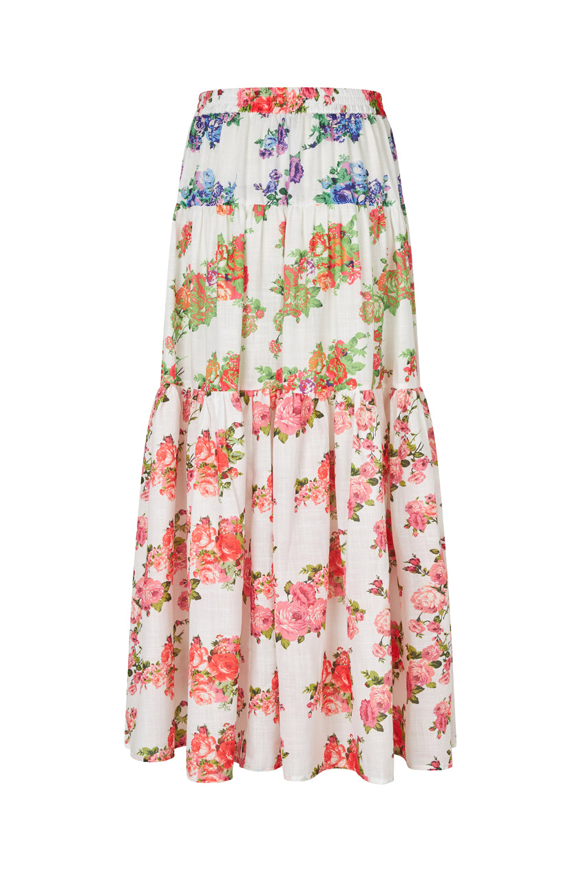 Sunset Maxi Skirt Multi Flower Print