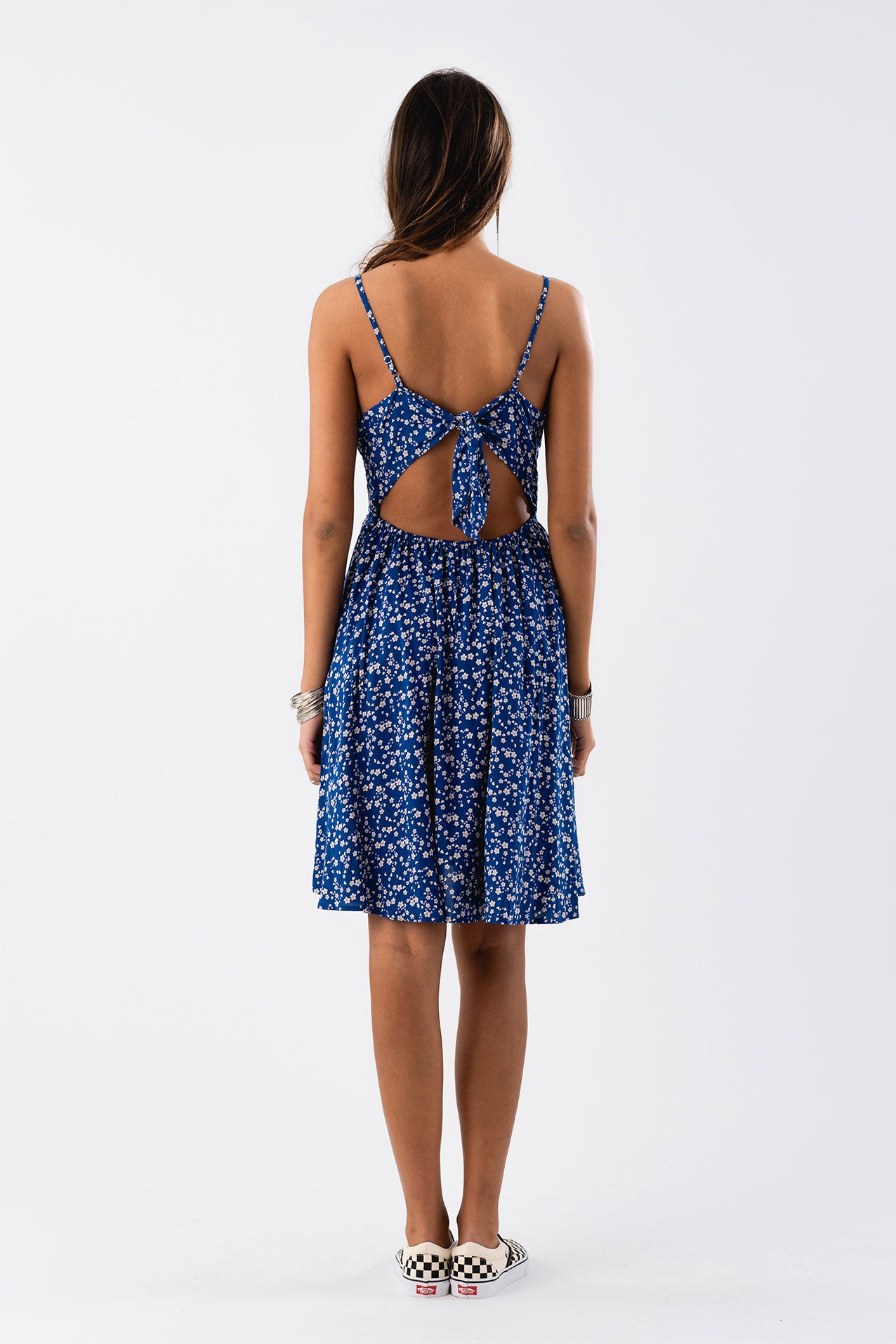 Nixi Short Dress Blue Flower