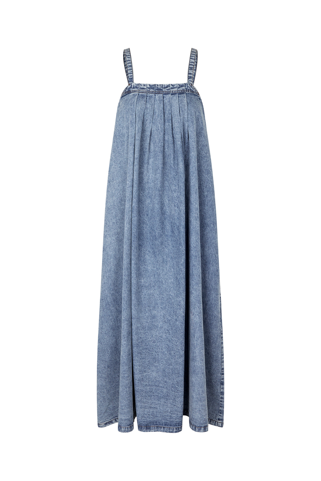 Lungo Maxi Dress Washed Denim
