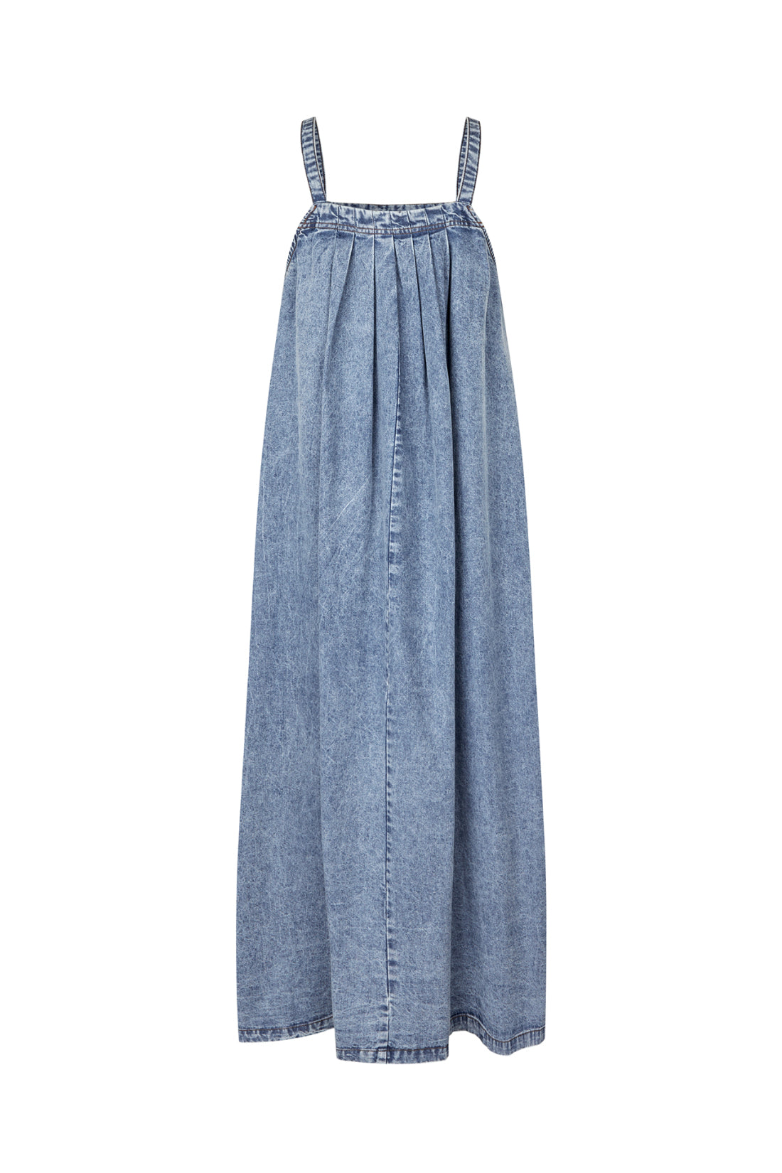 Lungo Maxi Dress Washed Denim