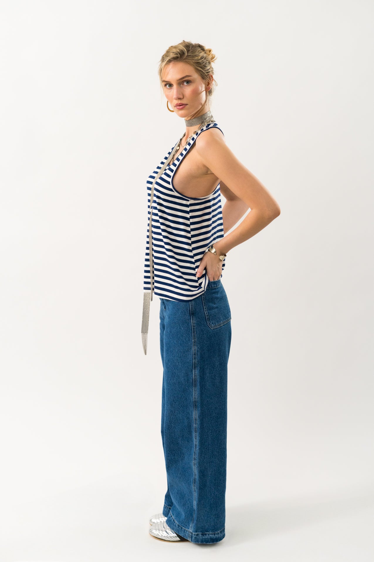 Als Top Blue Stripe