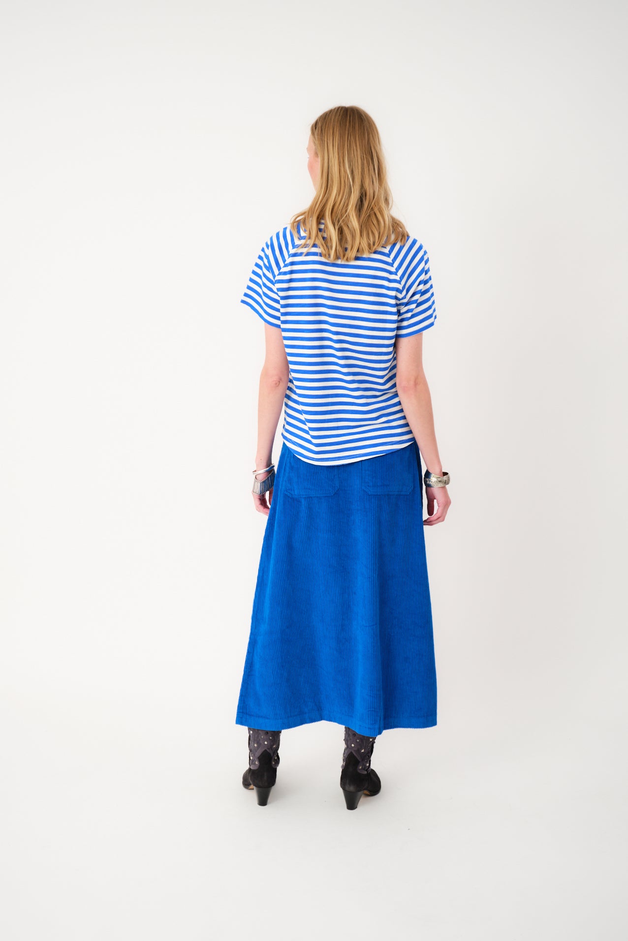 Una Maxi Skirt Neon Blue