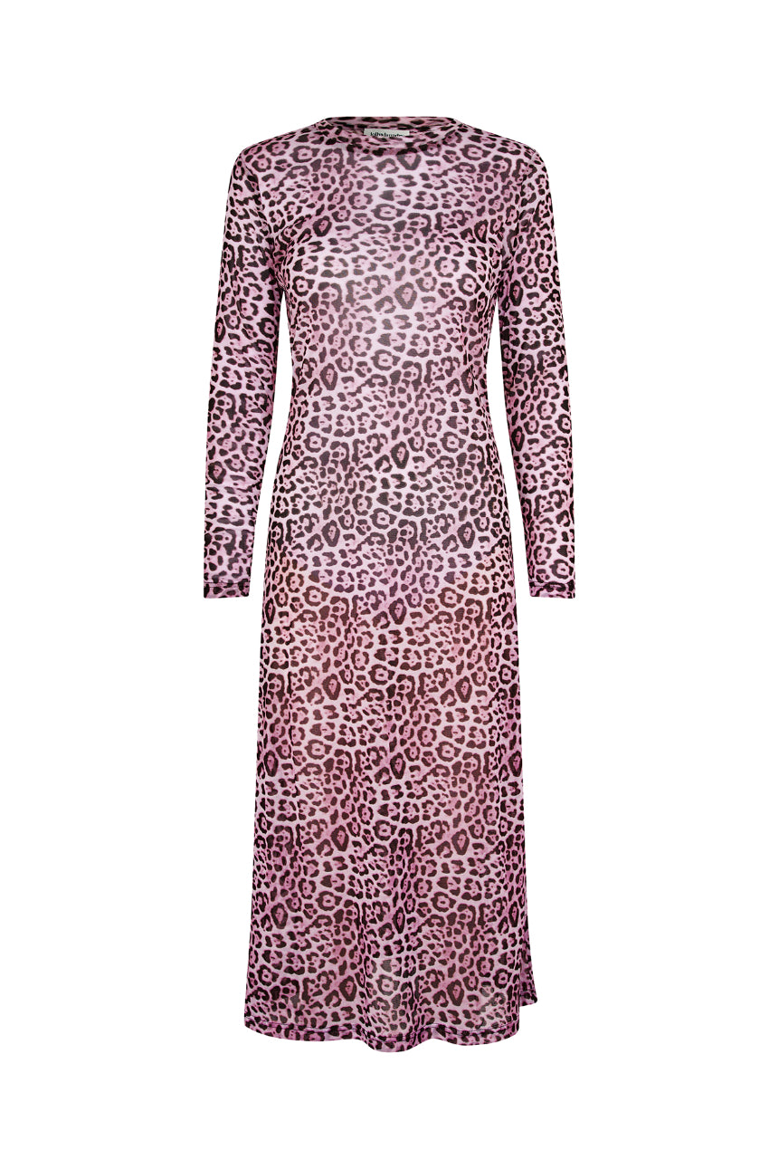 Logan Maxi Dress Pink Leopard