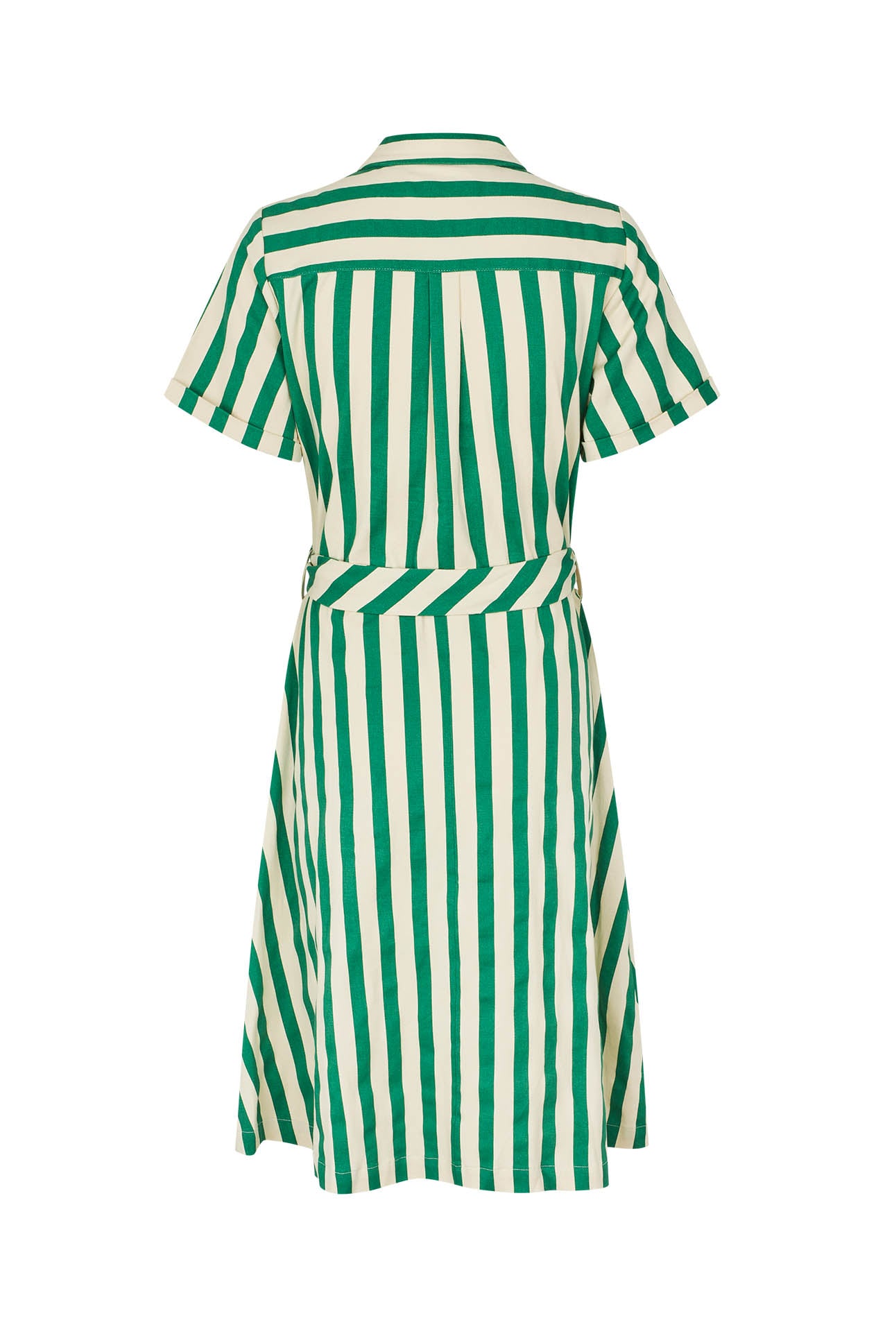 Tulle Midi Dress Green Stripe