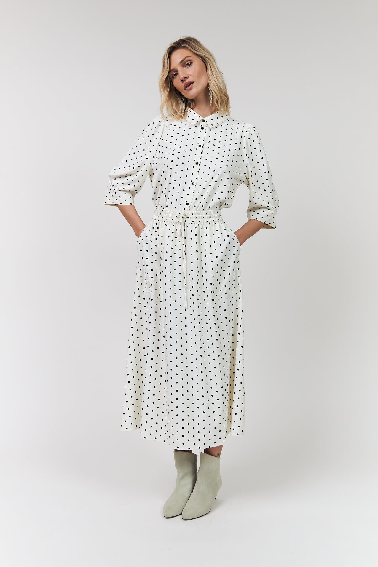 Akane Maxi Skirt Dot Print