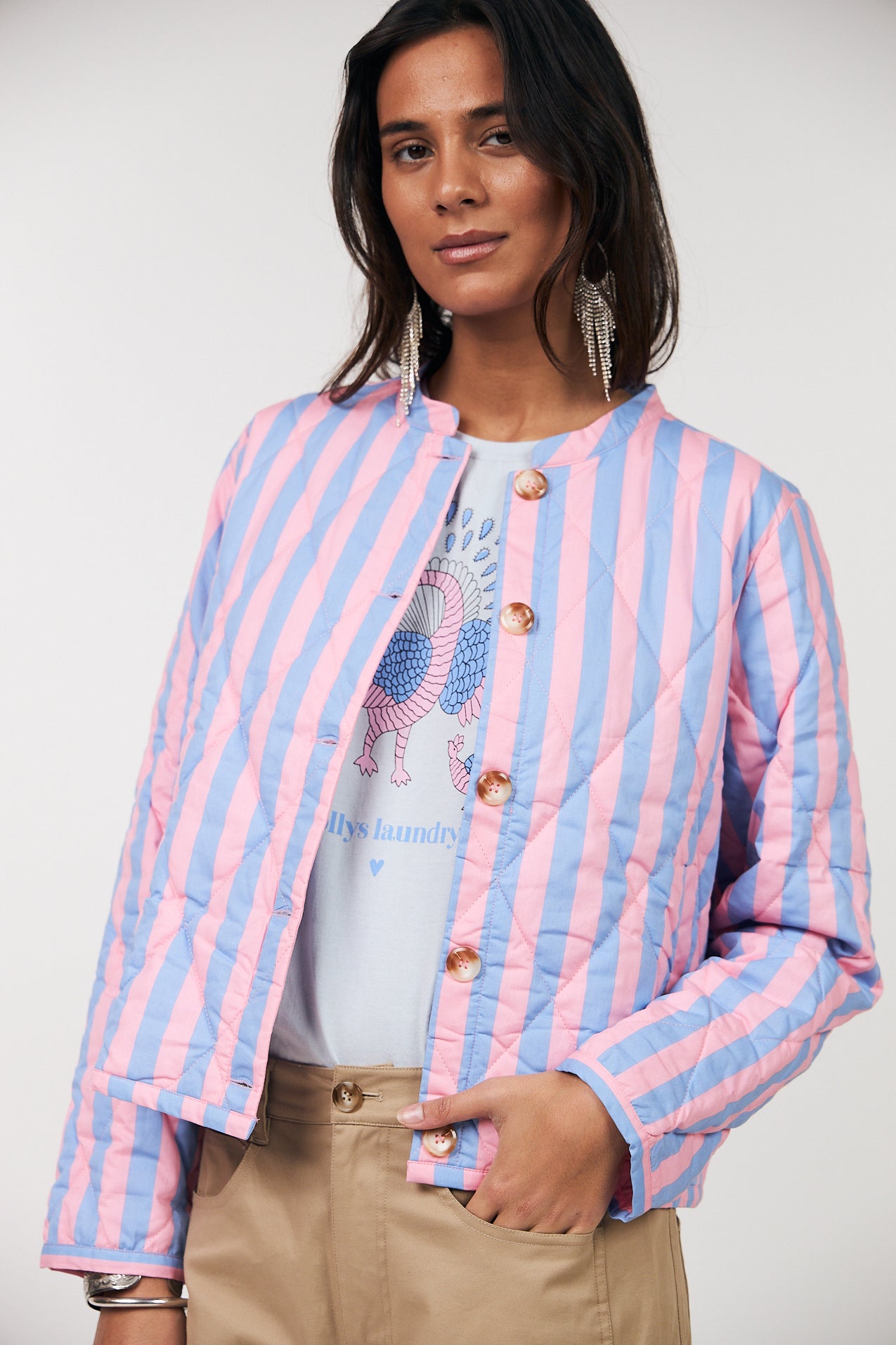 Emilia Jacket Pink Stripe