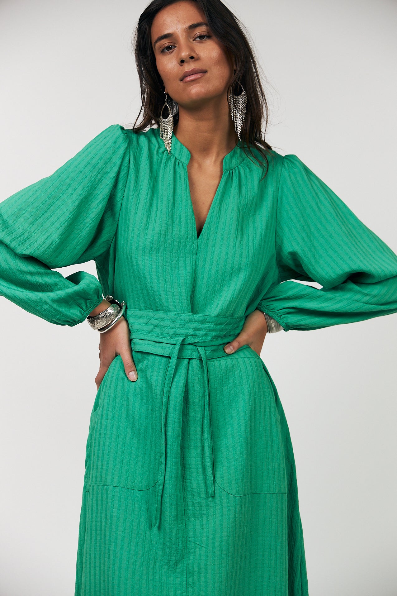 Paris Midi Dress Green