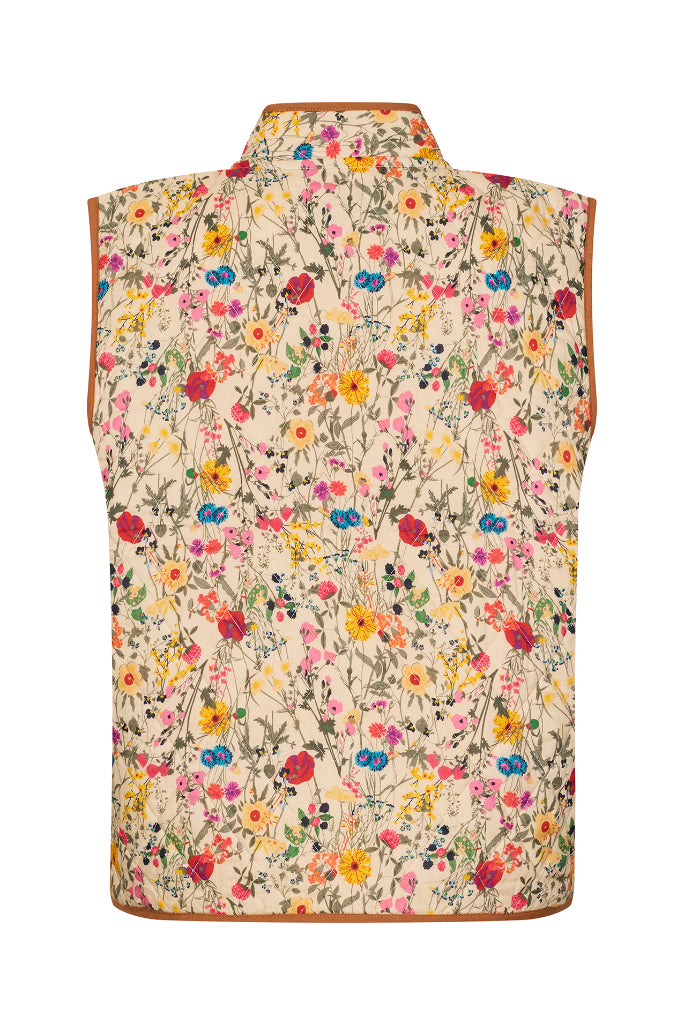 Cairo Quilted Vest Flower Print