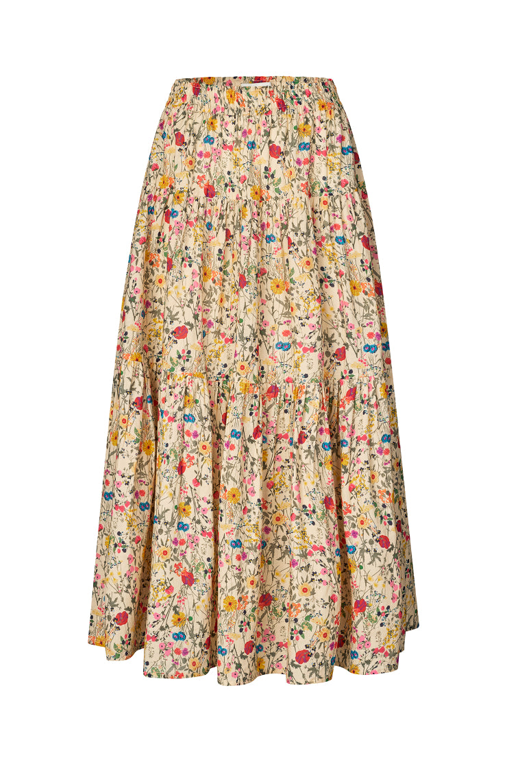 Sunset Maxi Skirt Flower Print