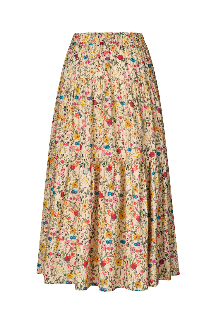 Sunset Maxi Skirt Flower Print