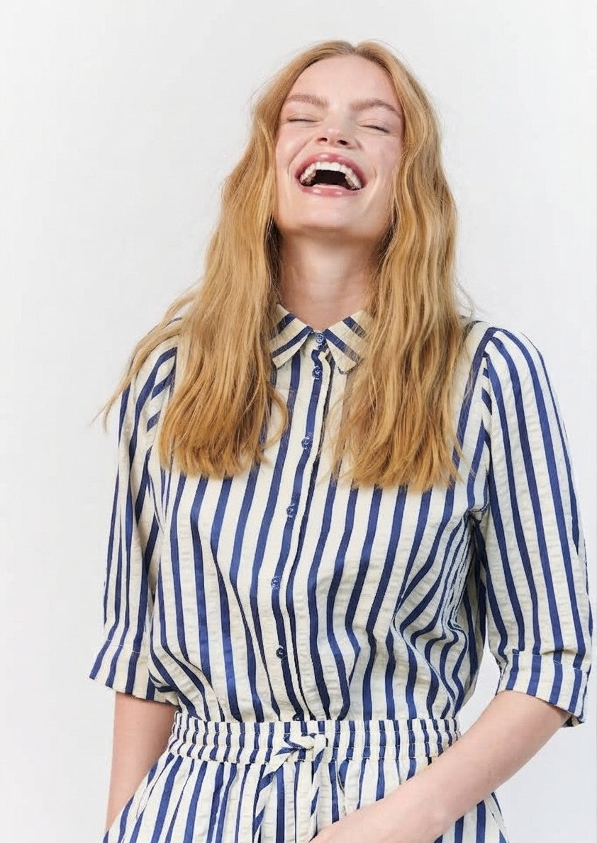 Bono Shirt Blue Stripe