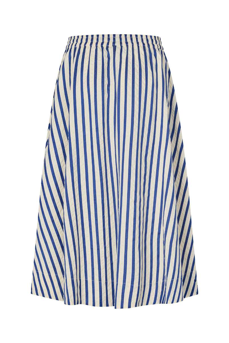 Bristol Midi Skirt Blue Stripe