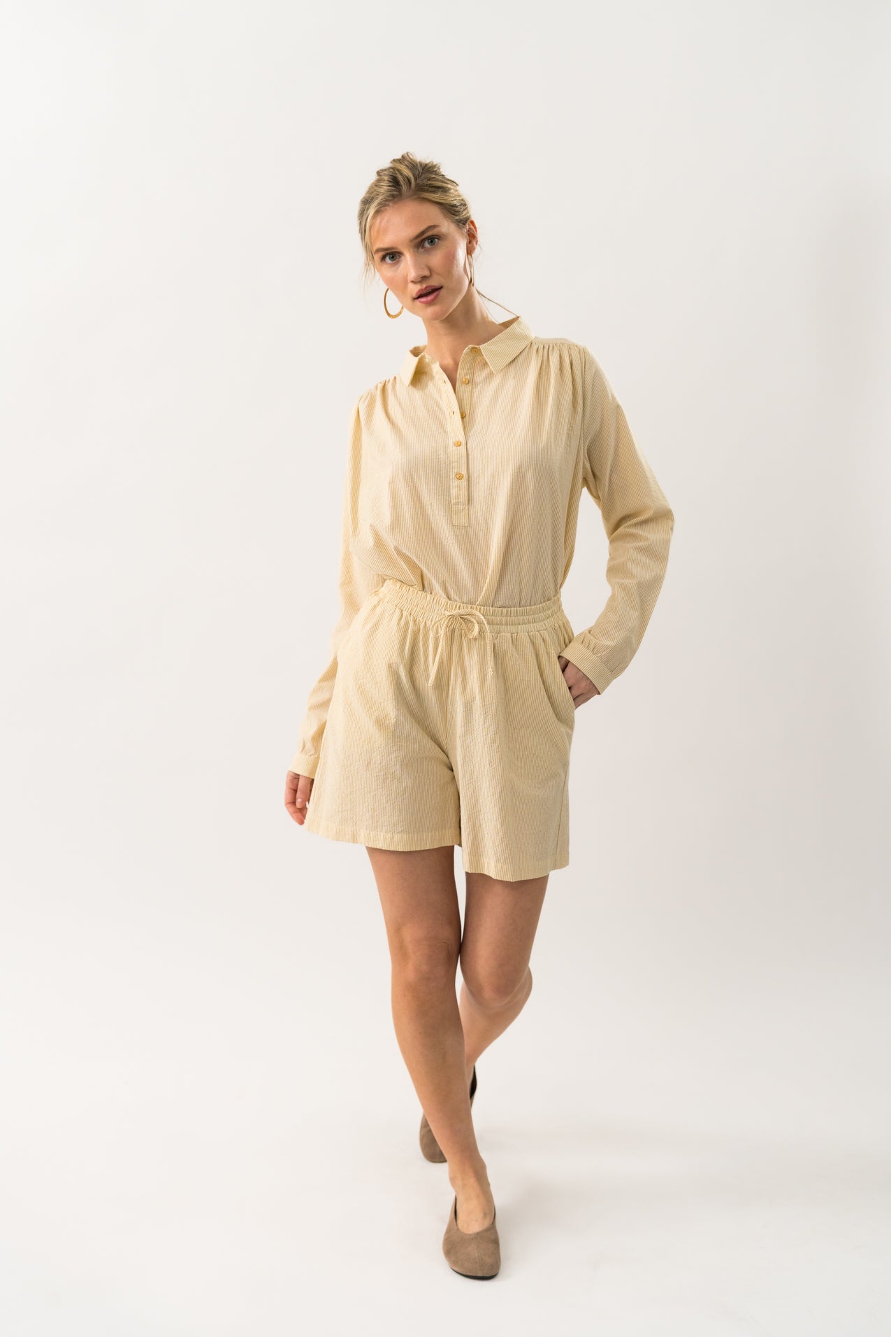 Lari Shirt Stripe Camel