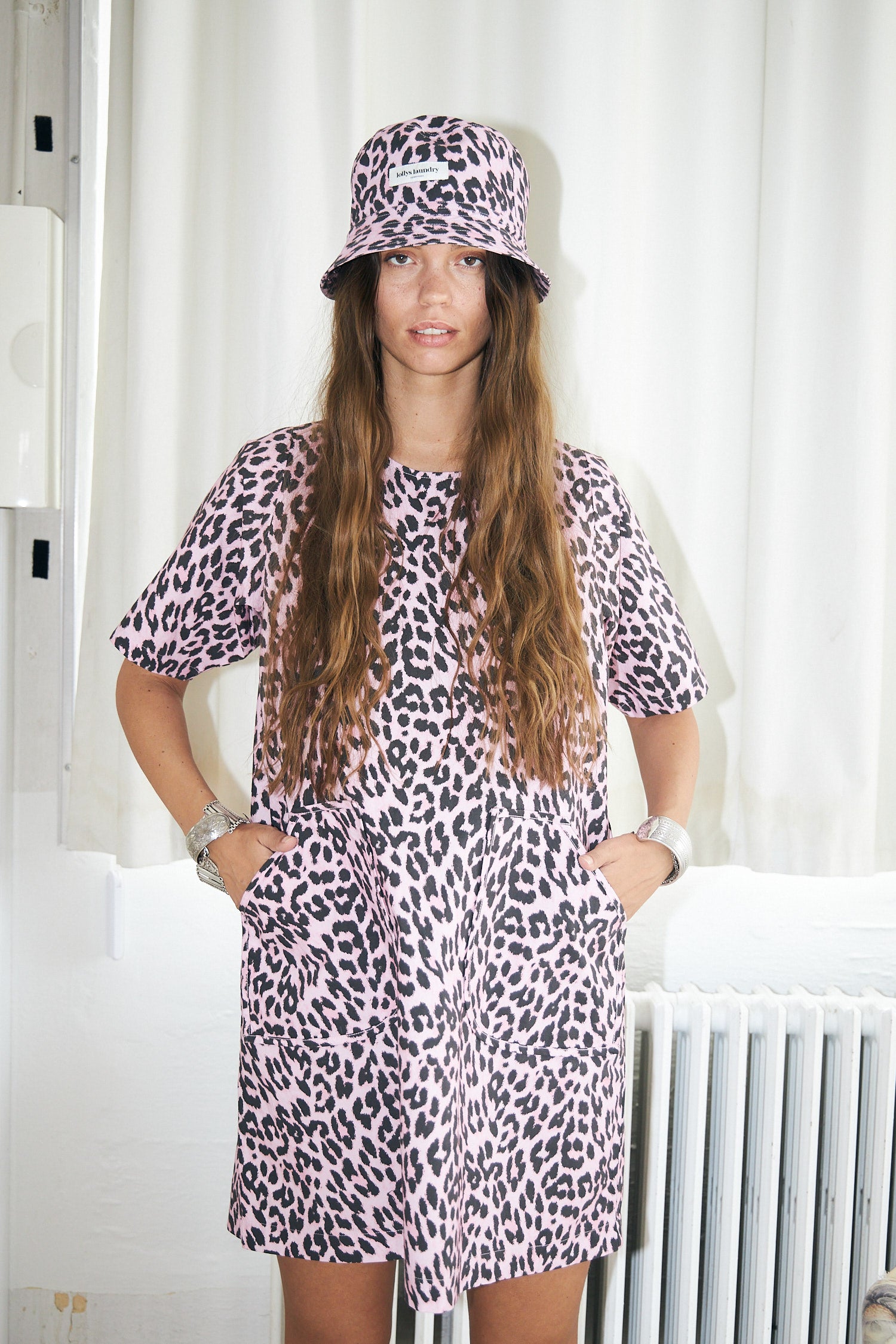 Carla Dress Pink Leopard