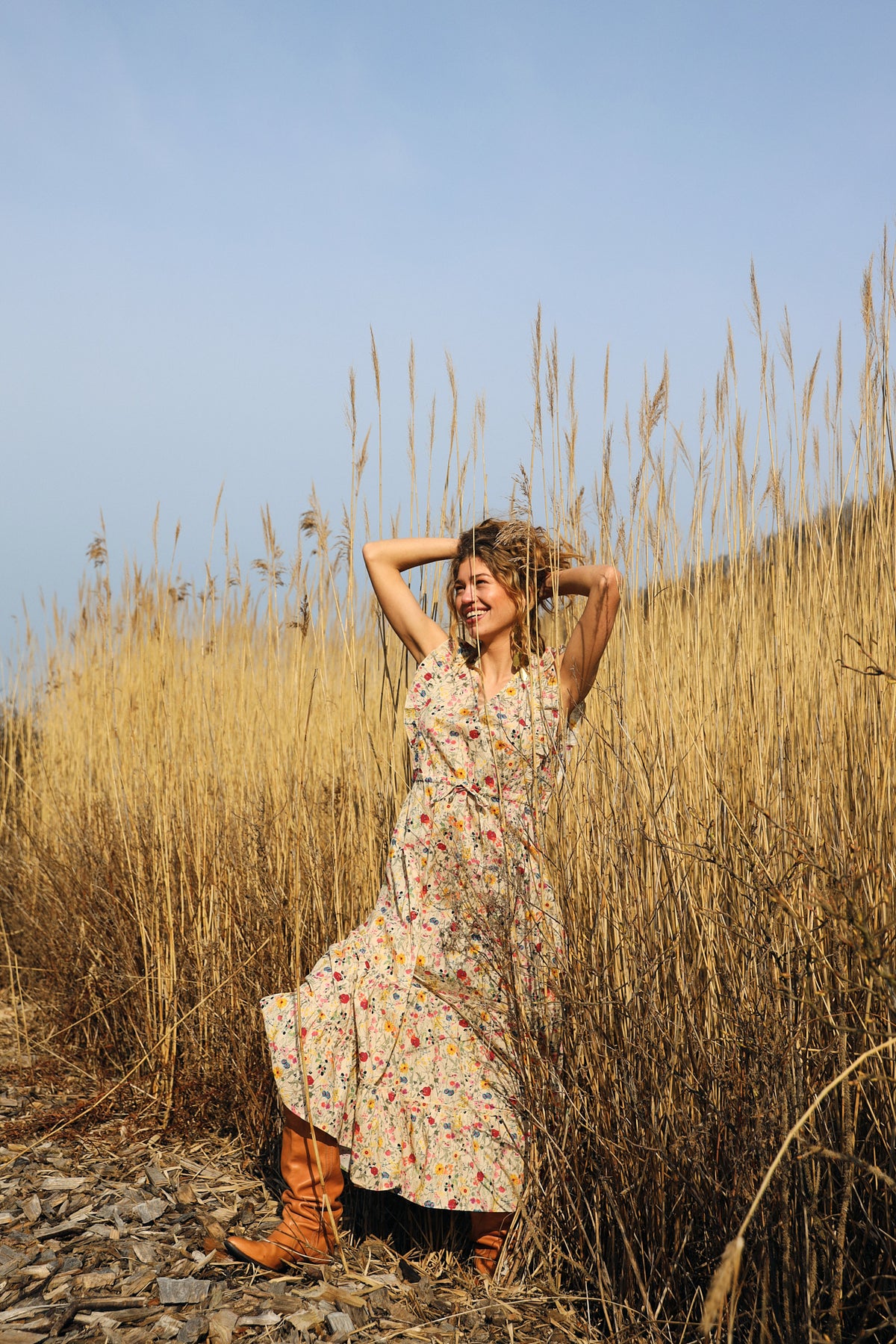Samo Midi Dress Flower Print