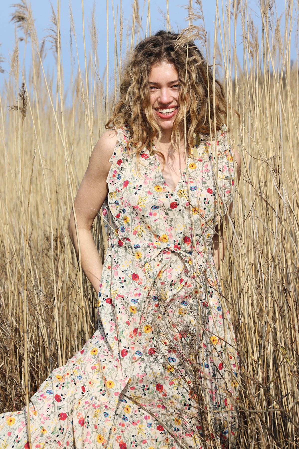 Samo Midi Dress Flower Print