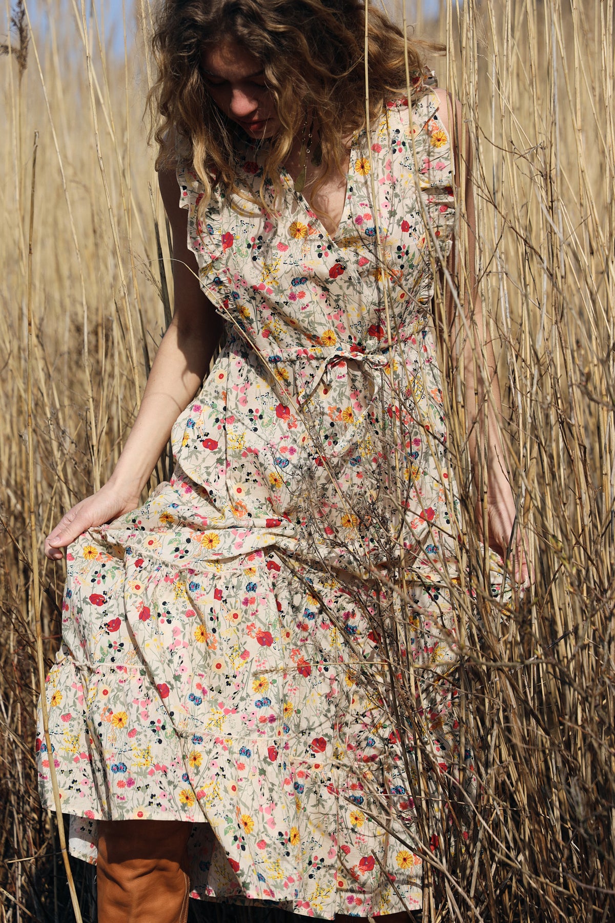 Samo Midi Dress Flower Print