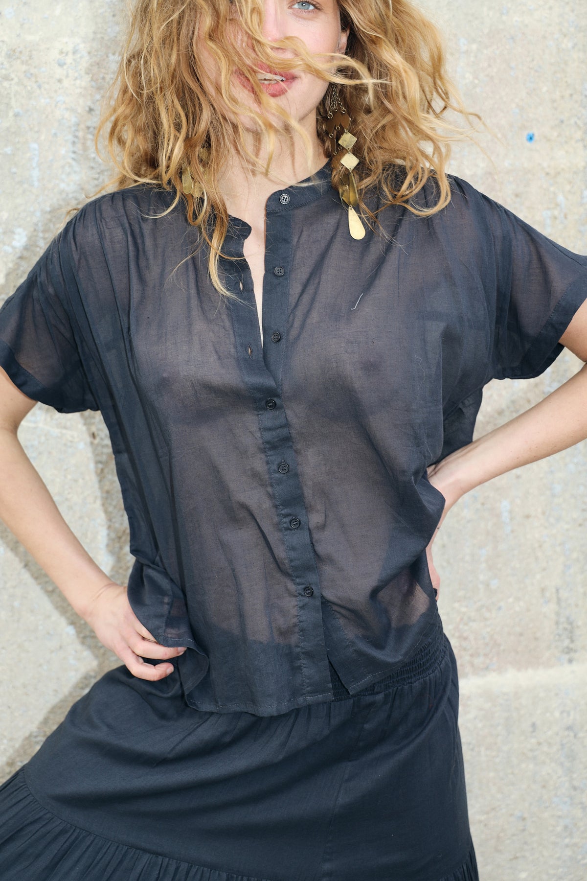 Mya Shirt Washed Black