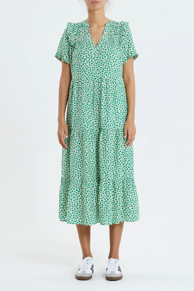 Freddy Dress Green Flower